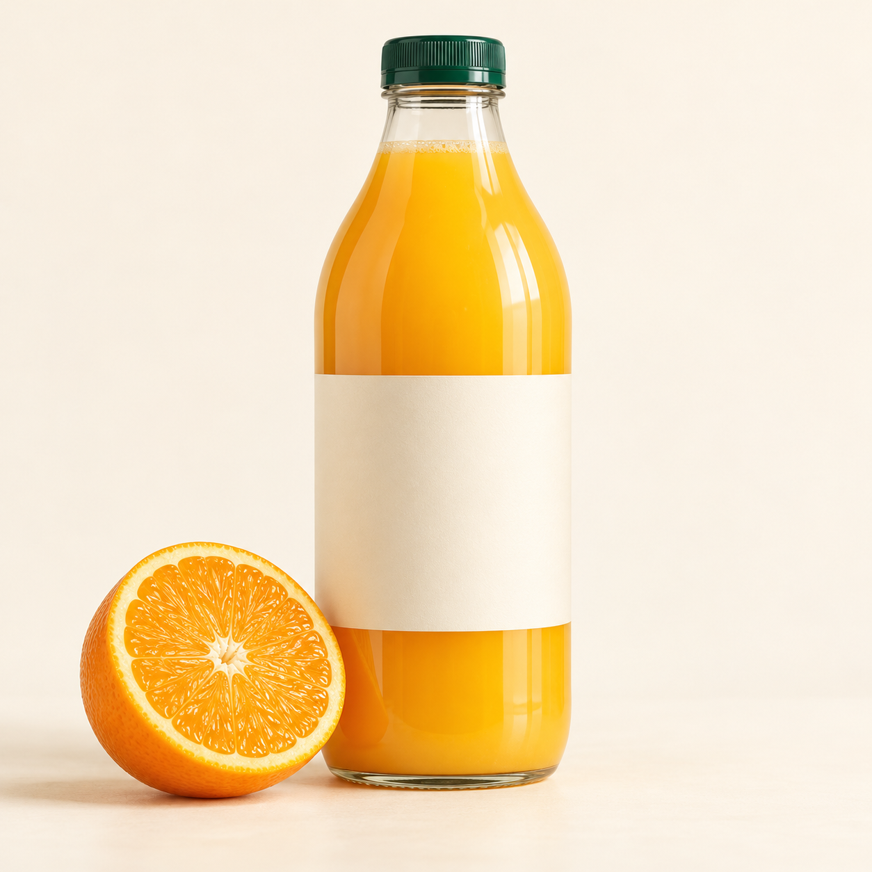 Visual AI produk konsep Minuman Oren